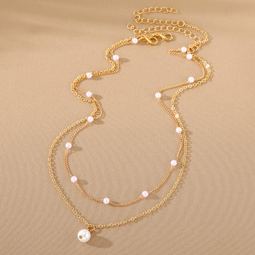 Elegant Pearl Tassel Necklace