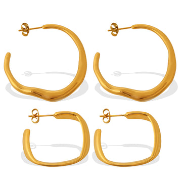 Minimalist Twisted Gold Hoops – Dainty Luxury Design