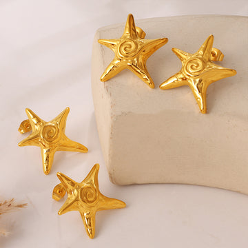 Gold-Plated Starfish Earrings